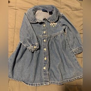 LITTLE LEGENDS VINTAGE Blue Denim Button Down Toddler Dress Size Kids 18M